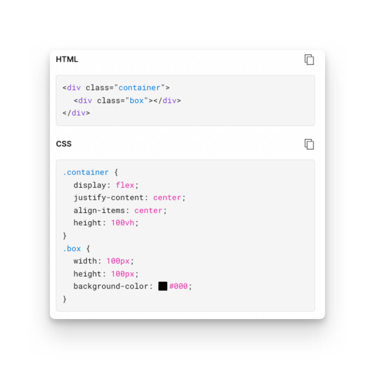 Simple example output